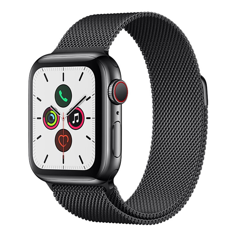 苹果Apple Watch Series 5 不锈钢系列GPS+蜂窝数据版44毫米深空黑色